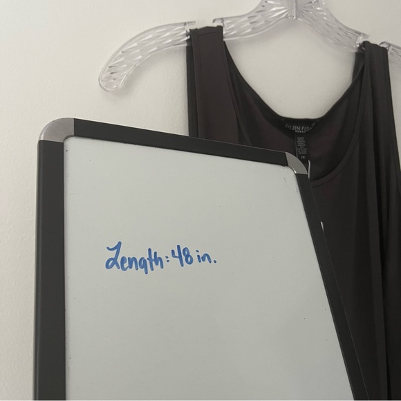 NEW Eileen Fisher Scoop Neck Full Length Midi Viscose Tank Dress Bark Gray 2X - Picture 8 of 8